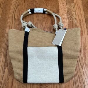 New Rothy’s Reversible Summer Tote in Camel